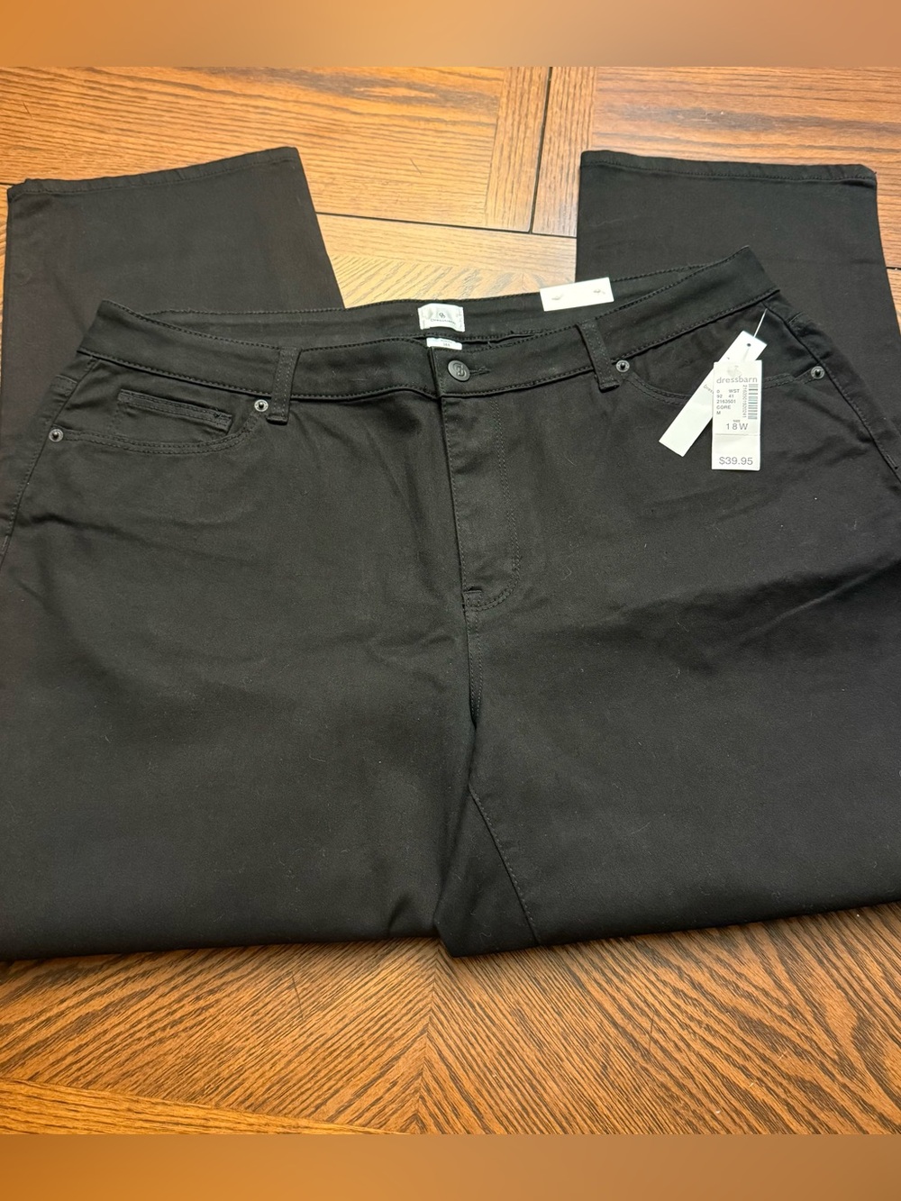 Dressbarn Westport Black High Rise Straight Women’s Size 18WS Classic Fit